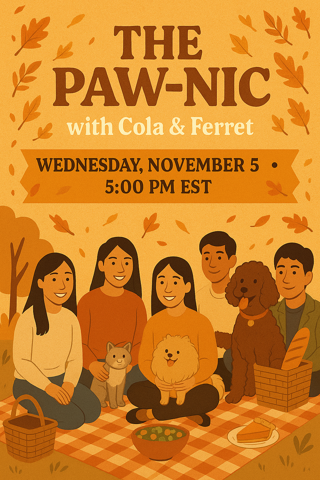 The Paw-nic with Cola & Ferret - Event Flier